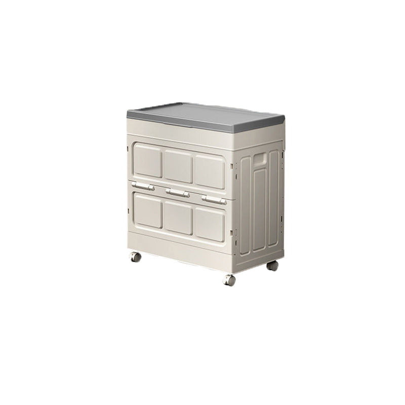 Modern Minimalist Foldable Rectangular PP Plastic Storage Cabinet, Large-Capacity 1-Door for Living Room & Bedroom