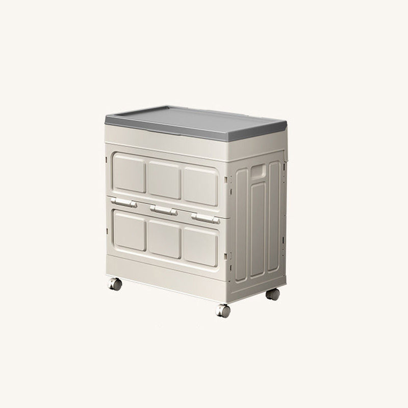 Modern Minimalist Foldable Rectangular PP Plastic Storage Cabinet, Large-Capacity 1-Door for Living Room & Bedroom
