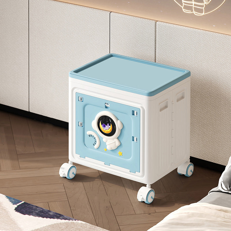 Modern Art Deco Cartoon Astronaut Rectangular PP Plastic Foldable Movable Storage Cabinet – 1-Cabinet for Bedroom