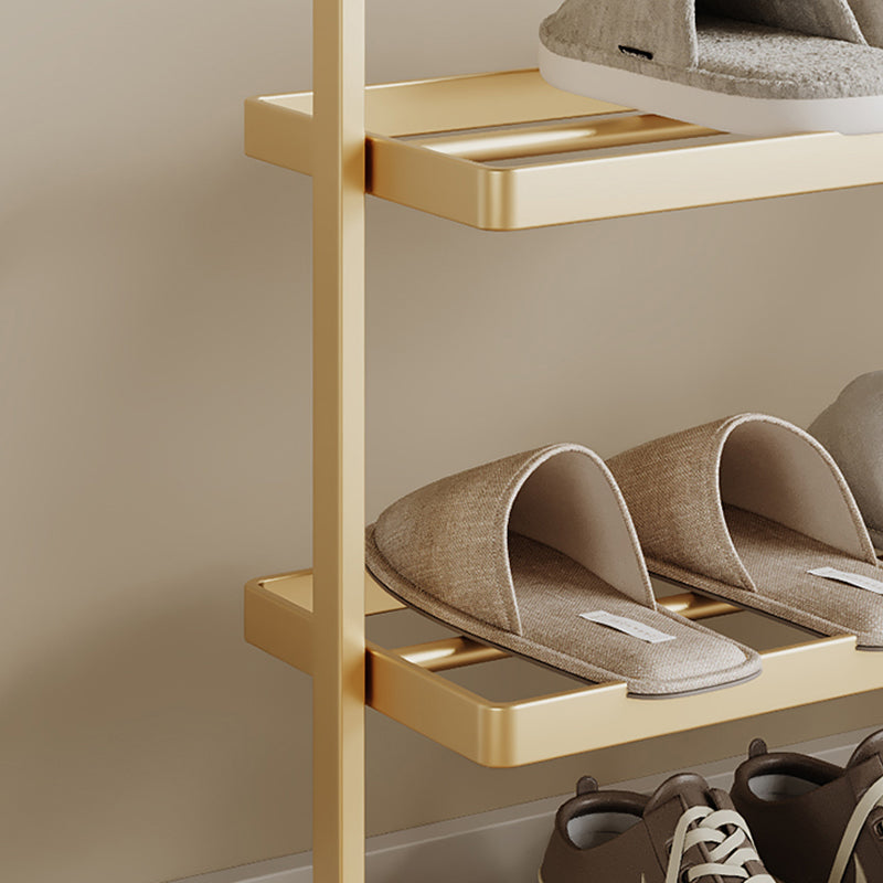 Modern Minimalist 3-Tier Rectangular Iron Shoe Rack - Open Storage Organizer for Entryway