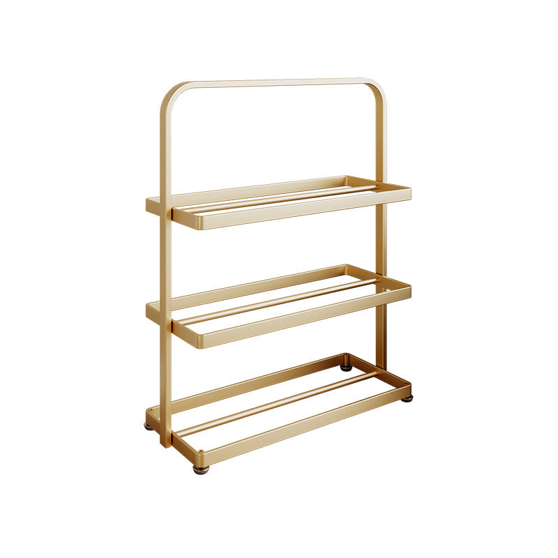 Modern Minimalist 3-Tier Rectangular Iron Shoe Rack - Open Storage Organizer for Entryway
