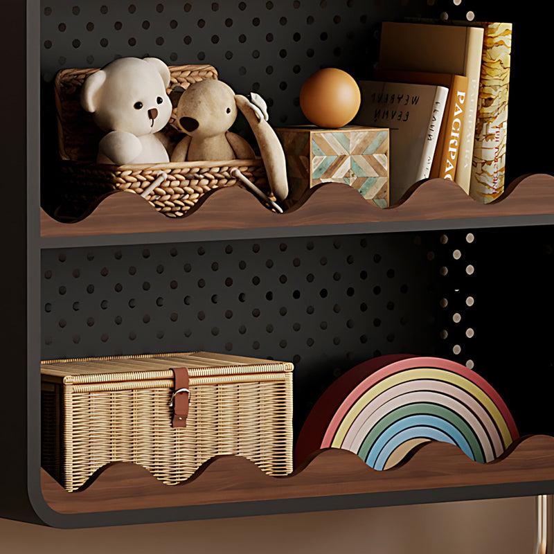Modern Nordic Cartoon Cat-Ear & Deer-Ear Iron Storage Cabinet, 2-Tier Movable Organizer on Multi-Layer Board for Living Room