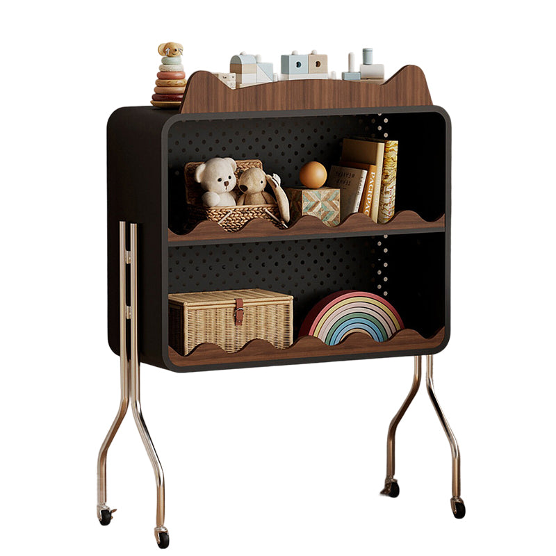 Modern Nordic Cartoon Cat-Ear & Deer-Ear Iron Storage Cabinet, 2-Tier Movable Organizer on Multi-Layer Board for Living Room