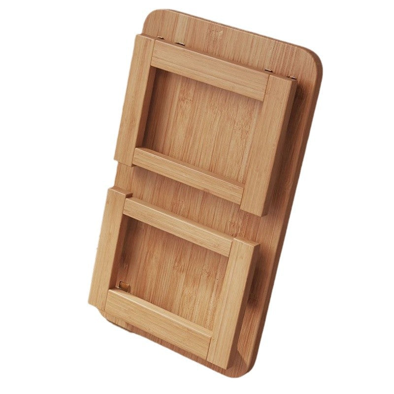 Traditional Japanese Solid Wood Table - Rounded-Ended Rectangular Design with 1-Tier Folding, Perfect for Living Room