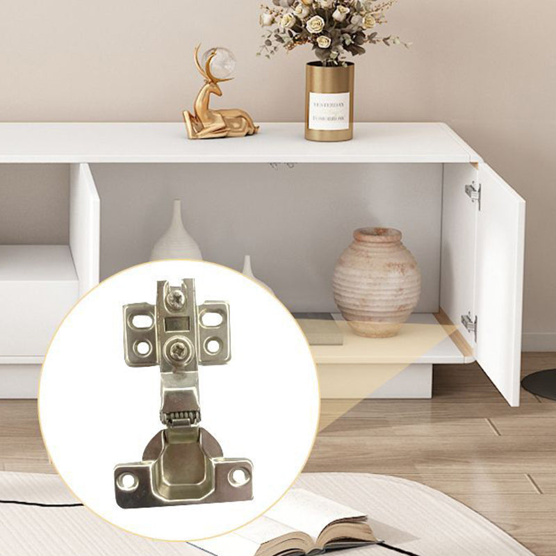 Modern Minimalist Solid Wood TV Stand โ Rounded-Rectangular Design, Eco-Friendly Multi-Layer Board, 2 Storage Compartments for Living Room