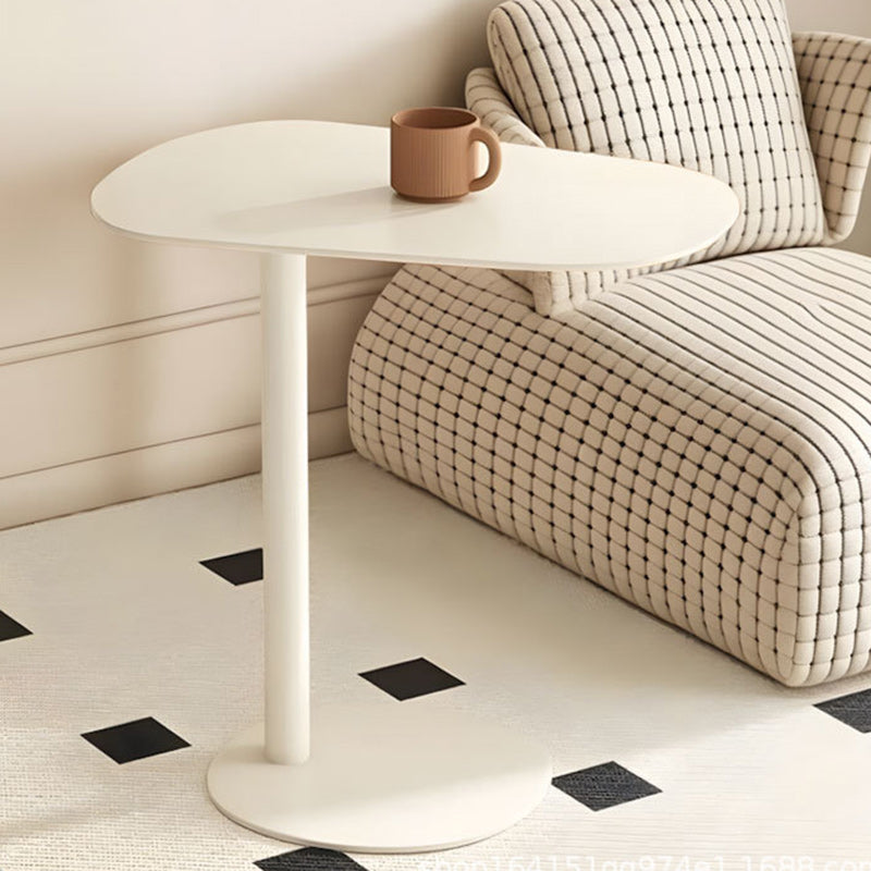Sleek Modern Minimalist Oval Iron End Table, 1-Tier Living Room Accent