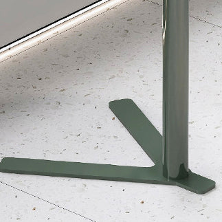 Modern Minimalist V-Shaped Iron End Table with Round Top for Living Room