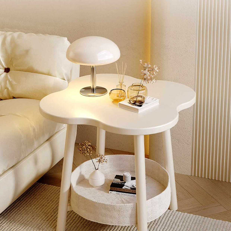 Modern Clouds Round 2-Tier Side Table for Living Room – Sleek Contemporary Accent