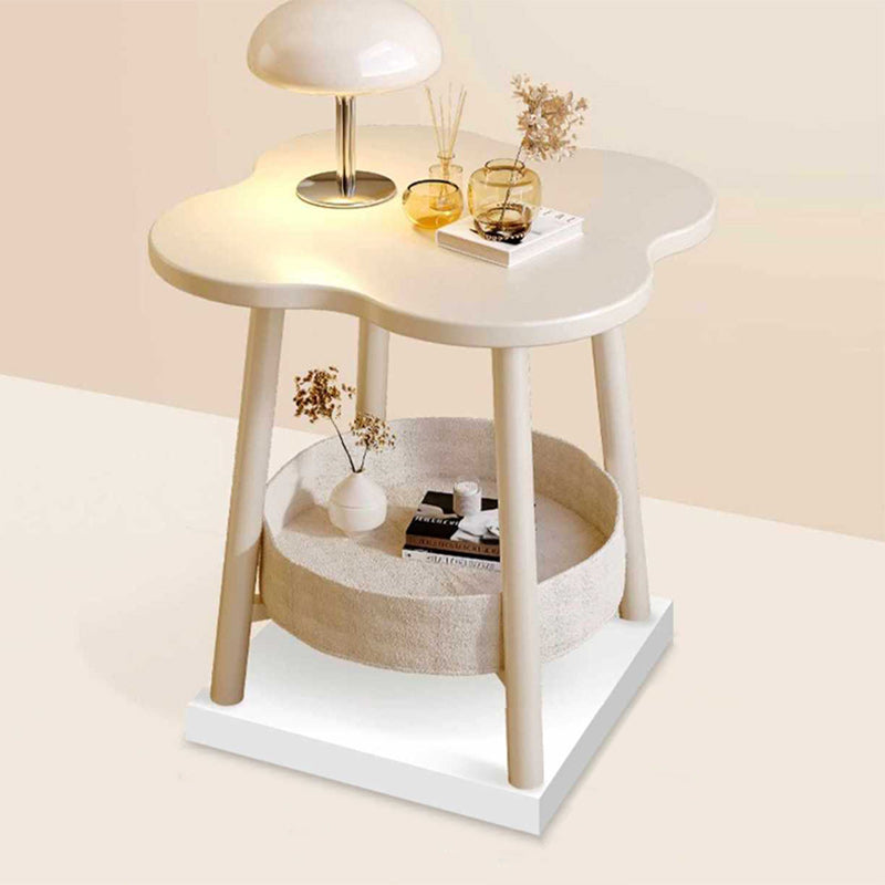 Modern Clouds Round 2-Tier Side Table for Living Room – Sleek Contemporary Accent