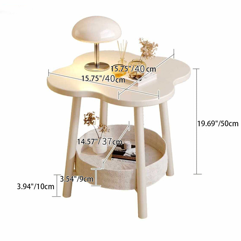 Modern Clouds Round 2-Tier Side Table for Living Room – Sleek Contemporary Accent