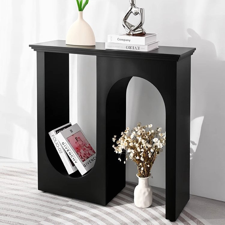Traditional French-Style MDF Double-Arch Entryway Cabinet for Elegant Hallways