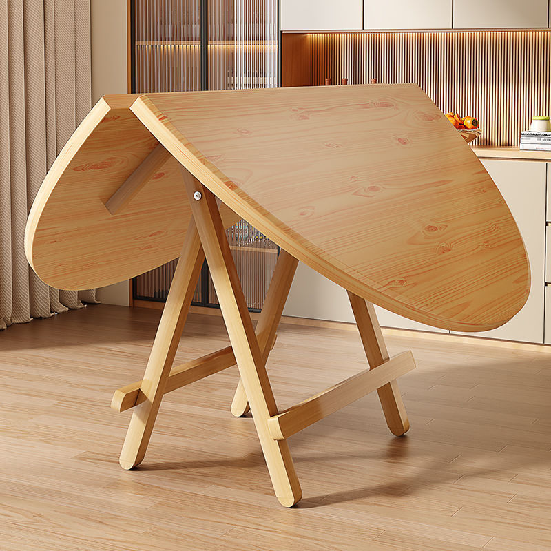 Modern Round MDF & Steel Foldable Dining Table — Space-Saving, Stylish Addition for the Dining Room