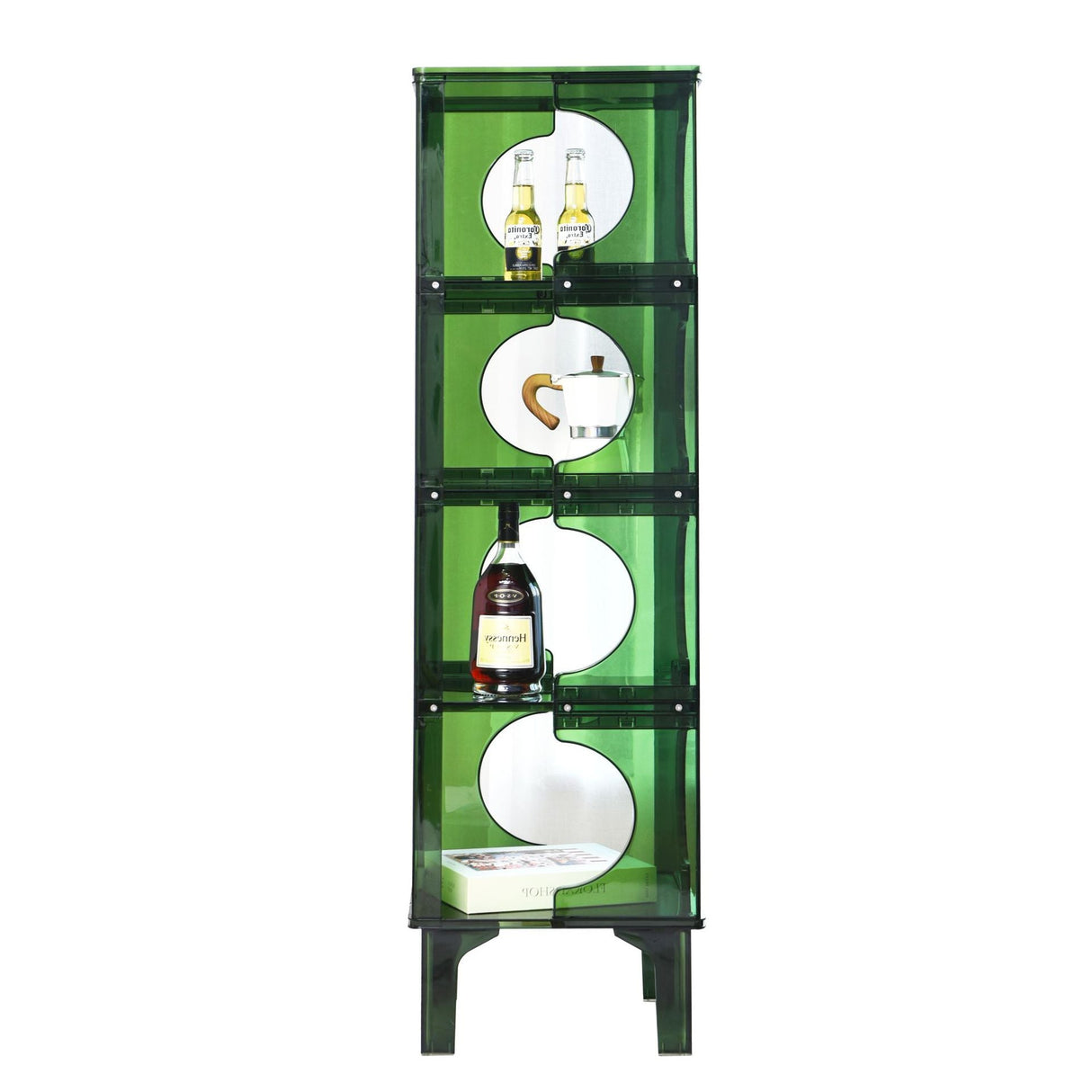 Contemporary Scandinavian PC Sideboard – Storage Rack & Display Stand with 2/3/4-Shelf Configurations for Living Room
