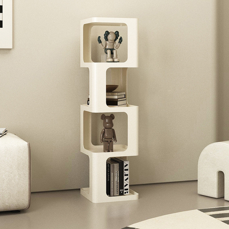 Sleek Contemporary Scandinavian Iron Square Bookshelves - 3/4/5-Tier Standing Shelves for Home Office