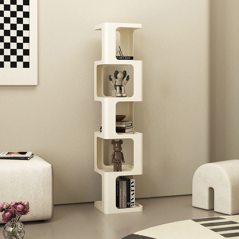 Sleek Contemporary Scandinavian Iron Square Bookshelves - 3/4/5-Tier Standing Shelves for Home Office