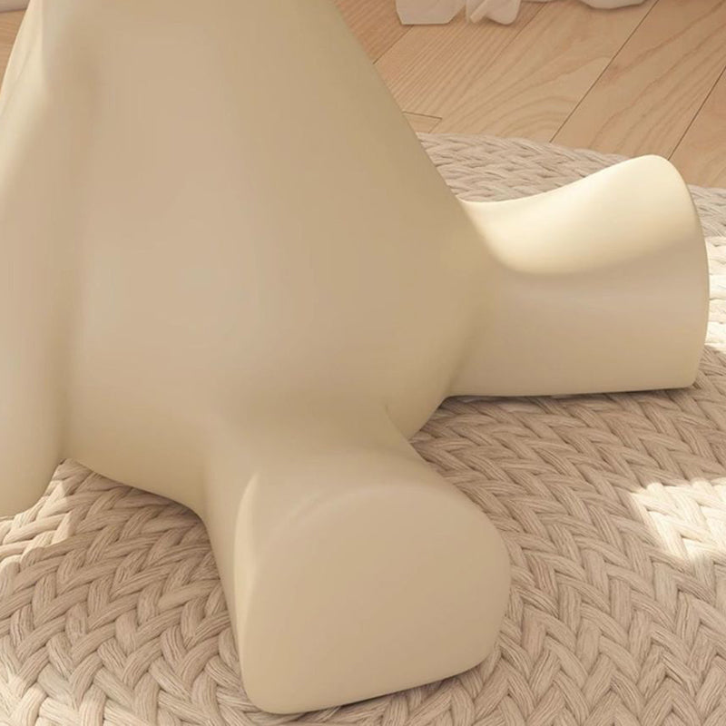 Contemporary Bear-Shaped Round Plastic Side Table for Living Room