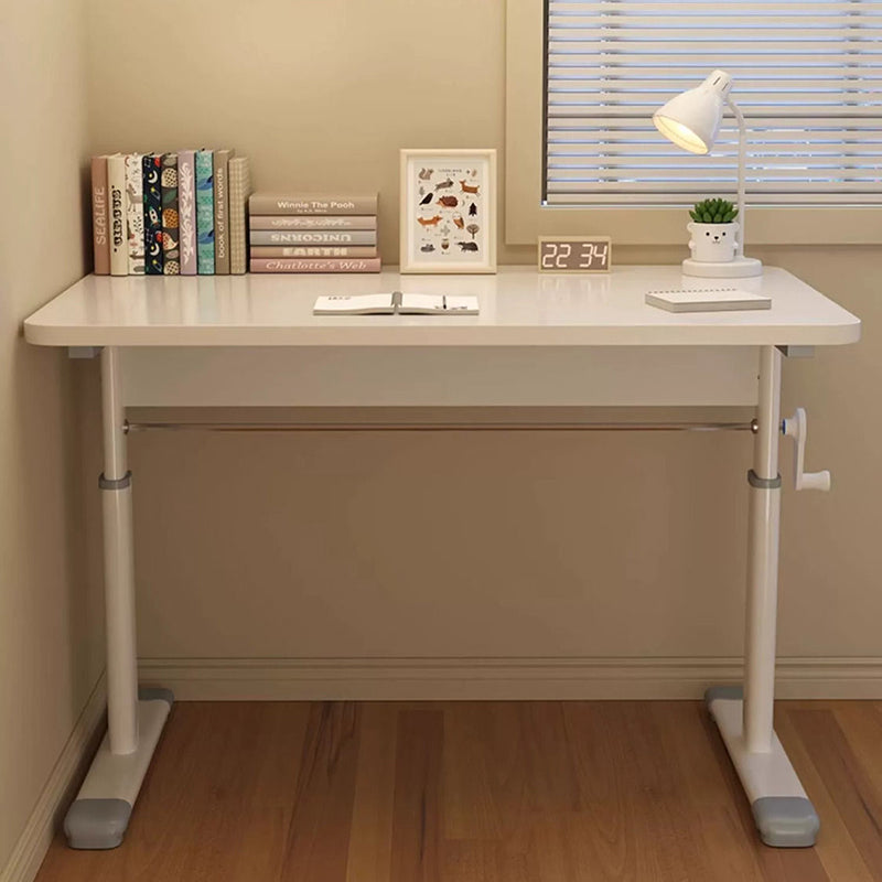 Sleek Modern Minimalist Rectangular Carbon Steel Plank Desk for Home Office