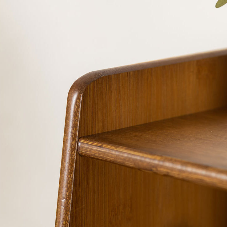 Traditional Japanese Square Bamboo Bookshelves – 3, 4, or 5-Tier Living Room Storage