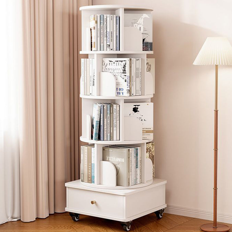 Modern Minimalist Square-Base Artificial-Board Bookshelves – 4/5-Tier, Ideal for Study