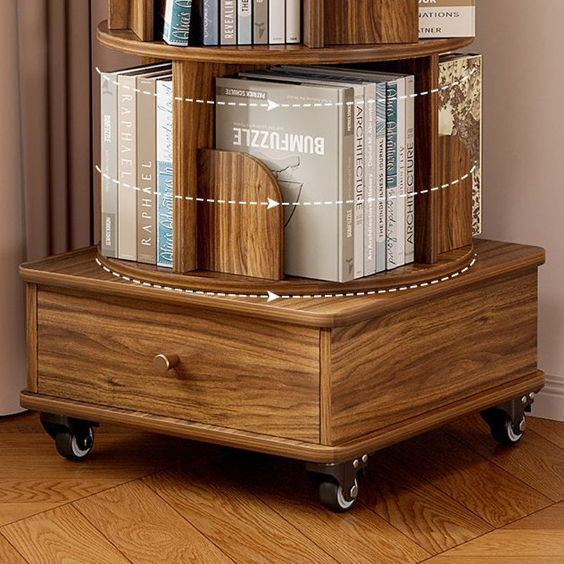 Modern Minimalist Square-Base Artificial-Board Bookshelves – 4/5-Tier, Ideal for Study
