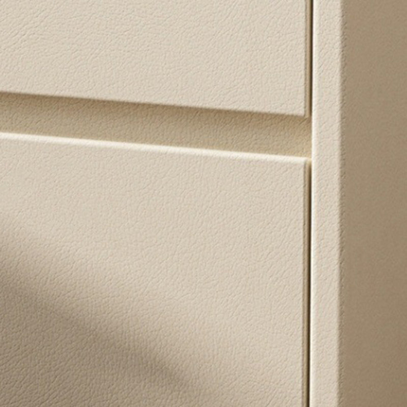 Luxurious Contemporary Rectangle Nightstand with Microfiber Leather, Solid Wood, Metal & Plastic – 2-Drawer Bedroom Accent