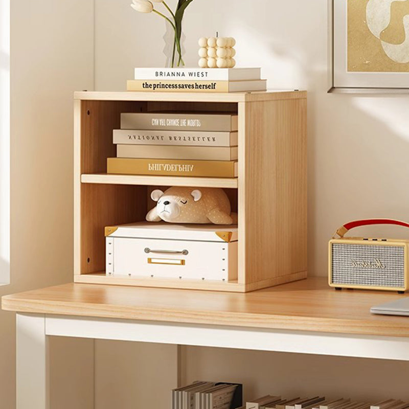 Modern Minimalist Square Storage Cabinet – Solid Wood, MDF & Acrylic Construction – Half-Cabinet for Study