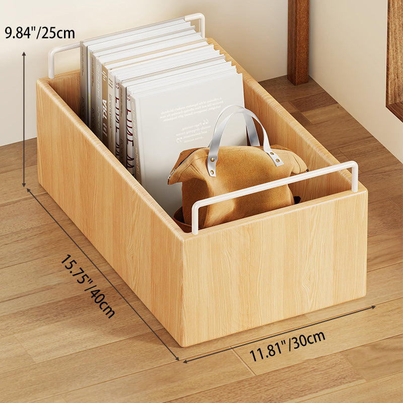 Modern Minimalist Movable Solid Wood Kids Storage Cabinet - Rectangular 1-Door Design, Ideal for Study