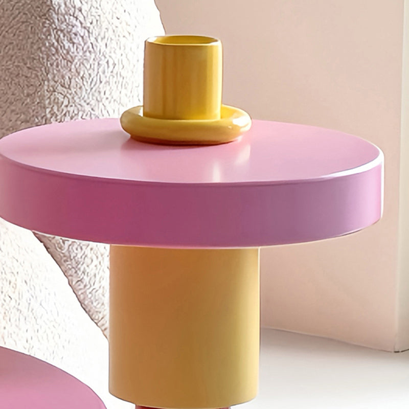 Modern Round Wood Kids' End Table - 1-Tier Living Room Side Table