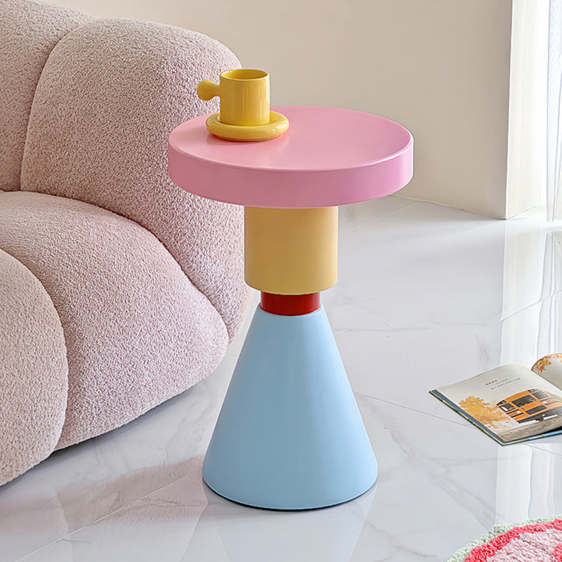 Modern Round Wood Kids' End Table - 1-Tier Living Room Side Table