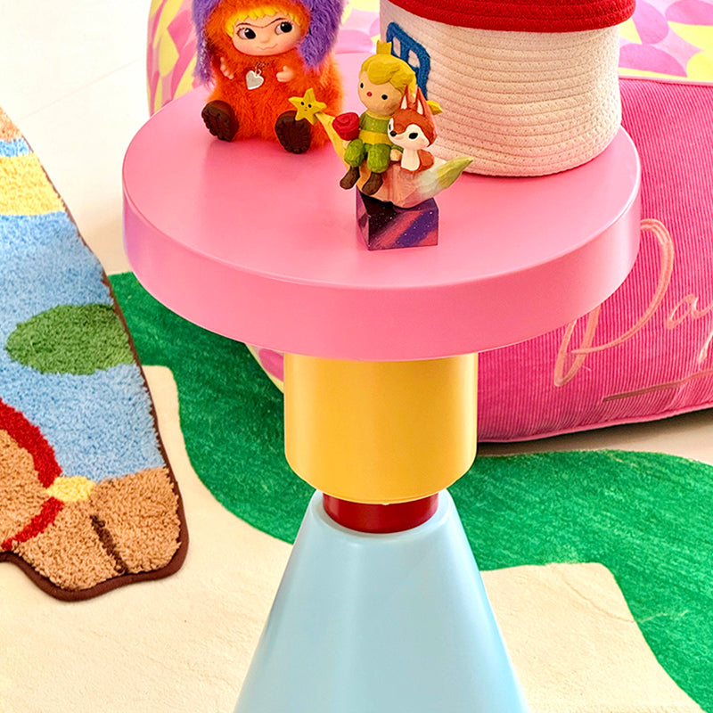 Modern Round Wood Kids' End Table - 1-Tier Living Room Side Table