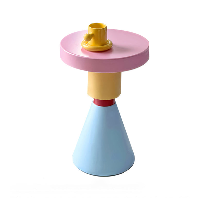 Modern Round Wood Kids' End Table - 1-Tier Living Room Side Table