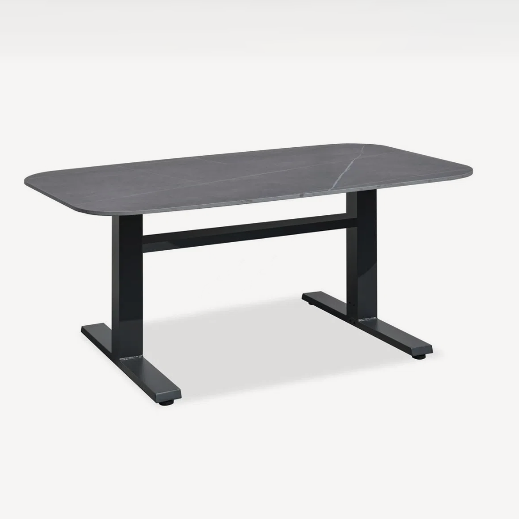 Modern Industrial Outdoor Coffee Table — Sleek Rectangular Metal Table for Patio & Backyard