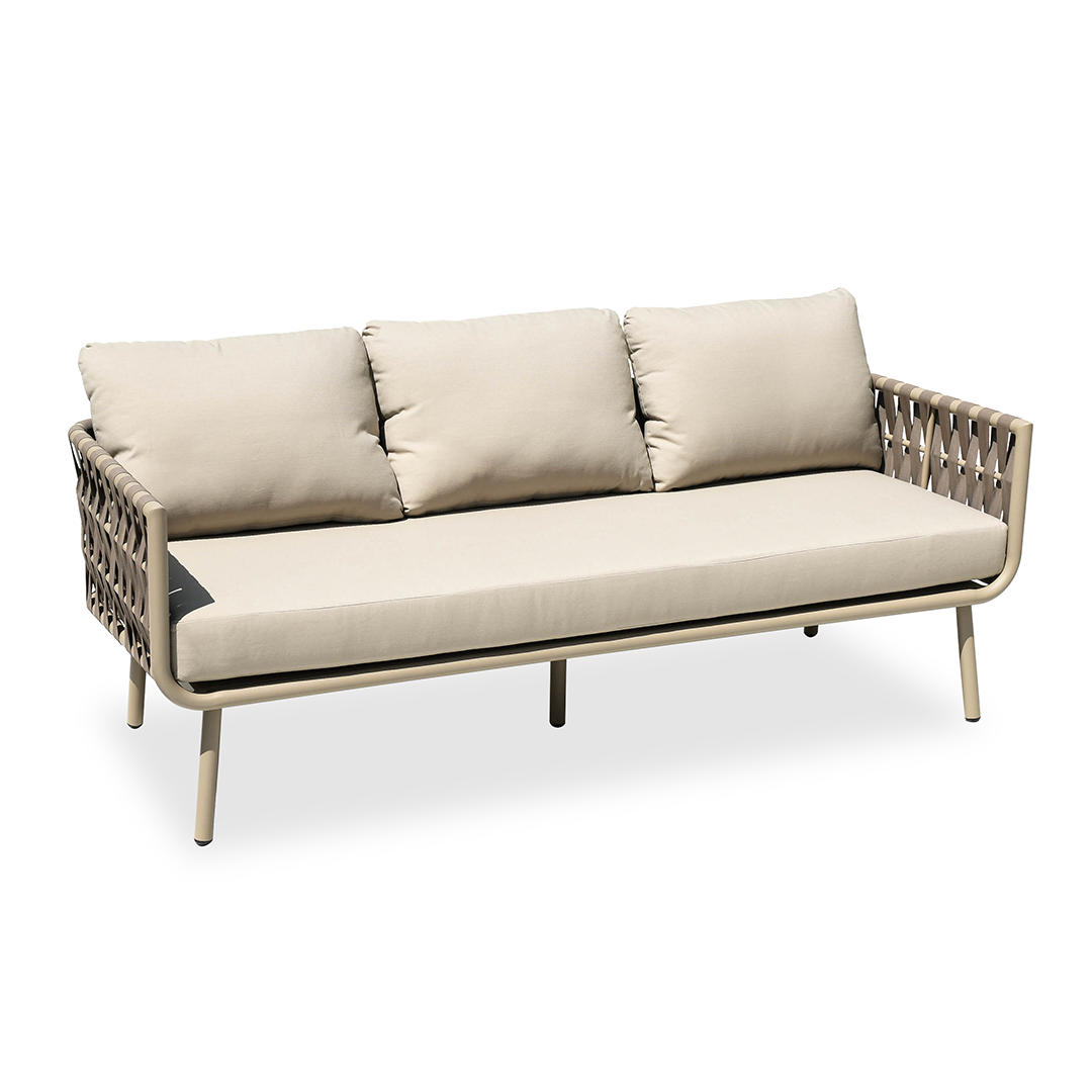 Coastal-Inspired Waterproof Aluminum Outdoor Sofa - 1/2/3-Seater for Garden & Balcony