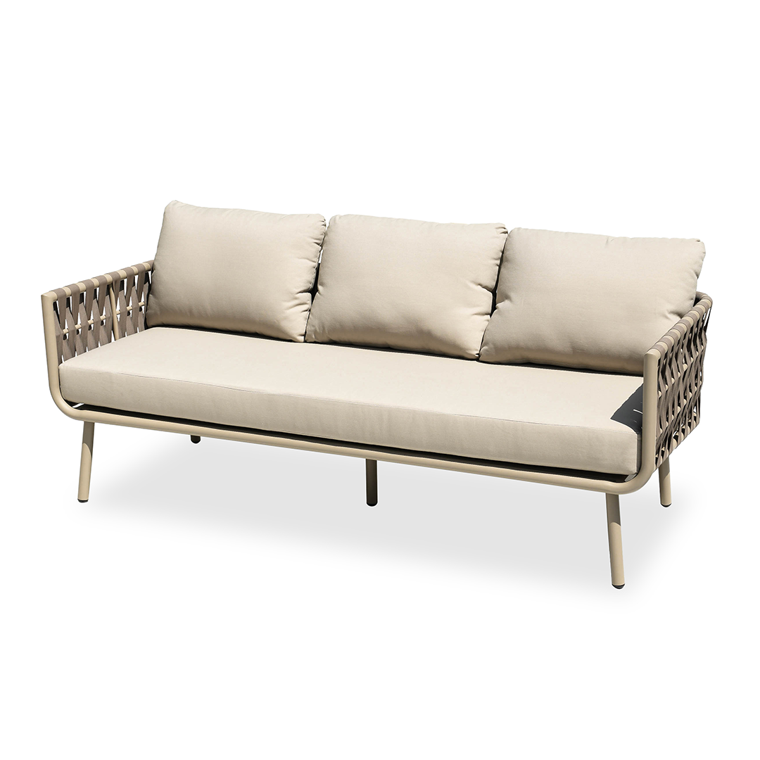 Coastal-Inspired Waterproof Aluminum Outdoor Sofa - 1/2/3-Seater for Garden & Balcony