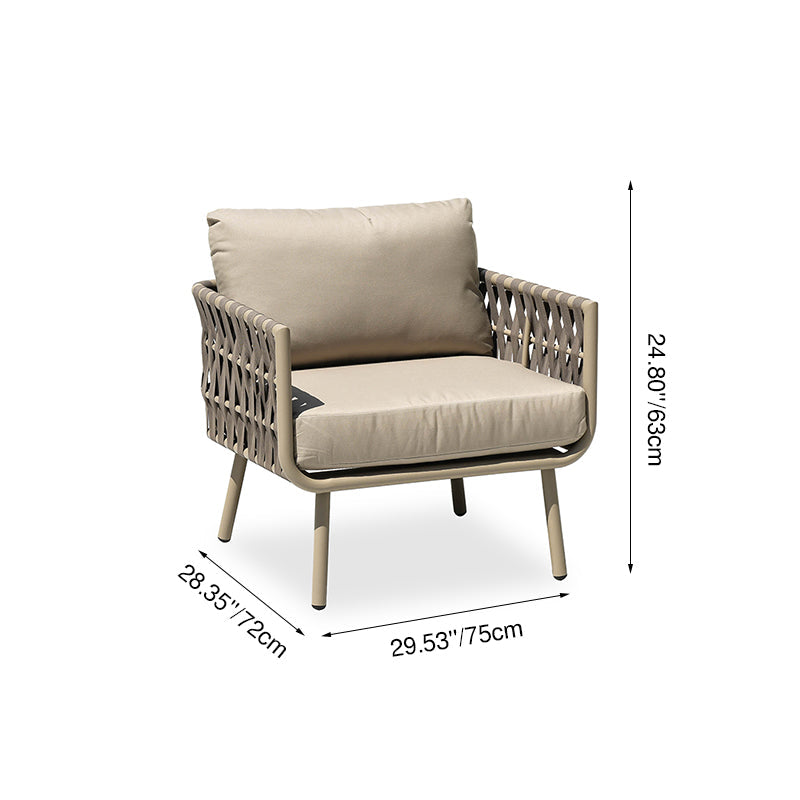 Coastal-Inspired Waterproof Aluminum Outdoor Sofa - 1/2/3-Seater for Garden & Balcony