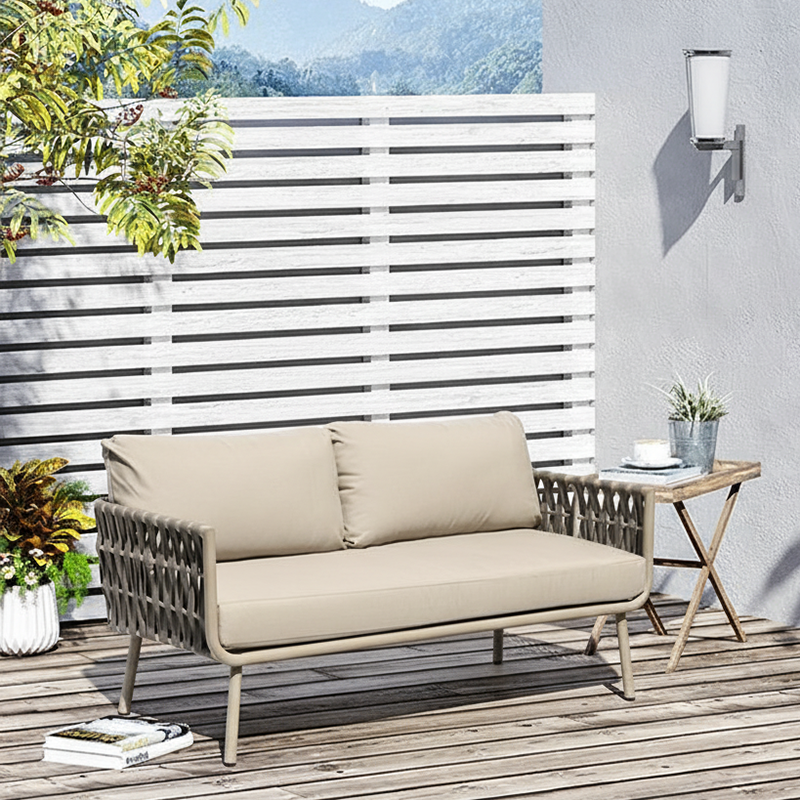 Coastal-Inspired Waterproof Aluminum Outdoor Sofa - 1/2/3-Seater for Garden & Balcony
