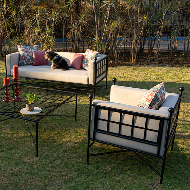 Coastal-Inspired Waterproof Aluminum Outdoor Sofa - 1/2/3-Seater for Garden & Balcony