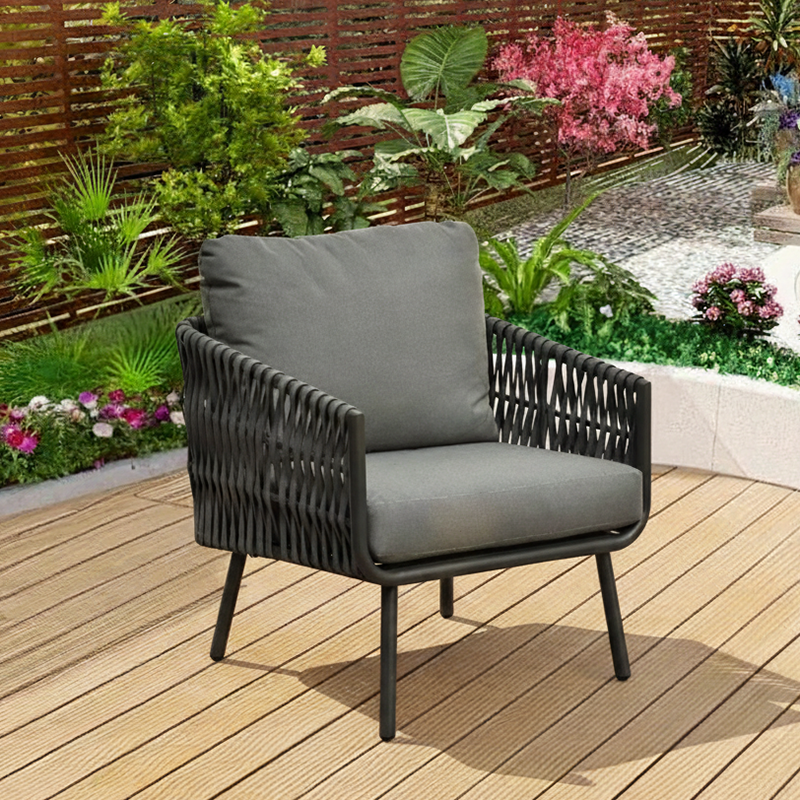 Sleek Stain-Resistant Modern Aluminum Outdoor Sofa — 1/3-Seat for Patio & Garden