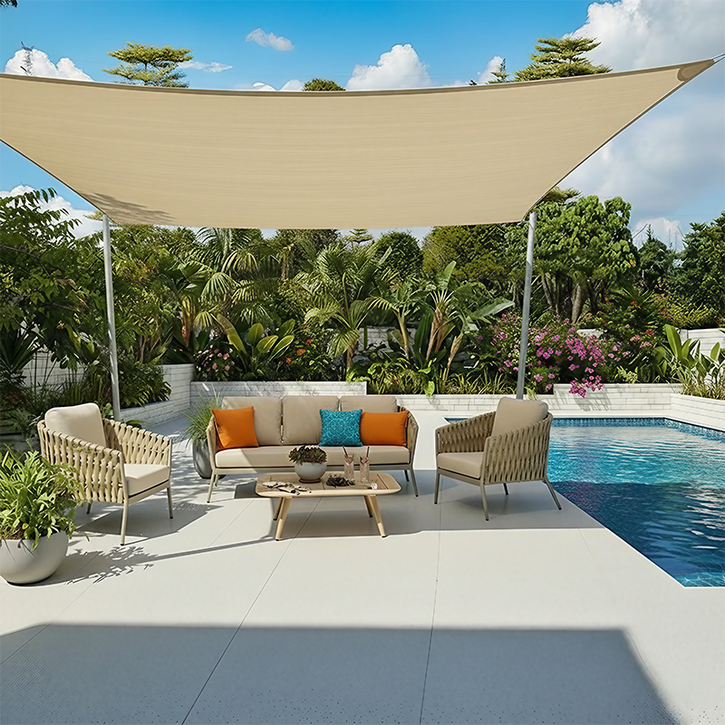 Elegant Traditional French Rope-Woven Outdoor Sofa – 1-3 Seater for Balcony & Patio