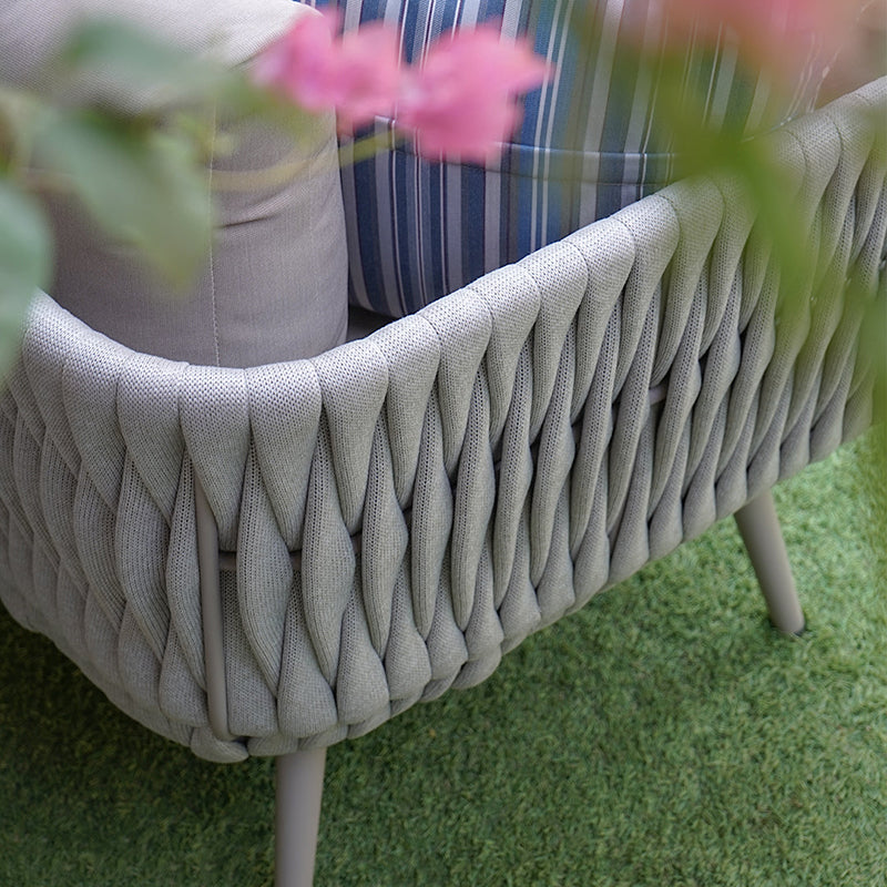 Modern Scandinavian Outdoor Rope-Weave Sofa – 1/2/3-Seater for Balcony & Patio