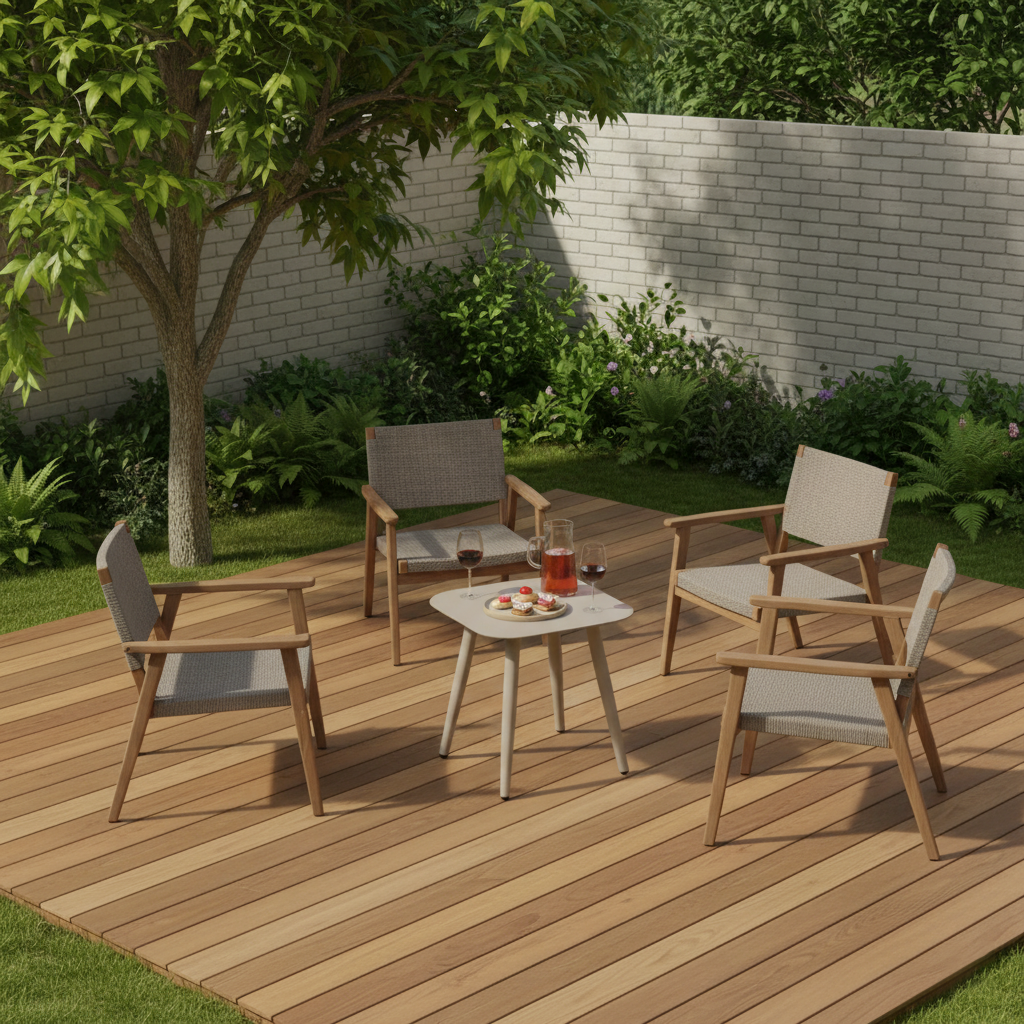 Minimalist Aluminum Side Table – Modern Rectangular/Square Accent Table with Sand-Texture Finish, Outdoor-Ready