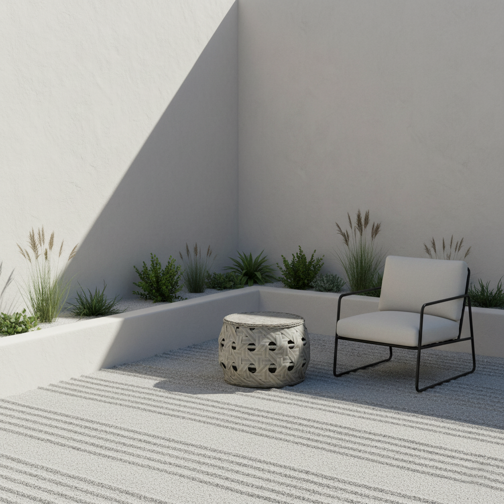 Sleek Contemporary Aluminum Outdoor Table with Tempered Glass Top – Stylish Patio Coffee Table