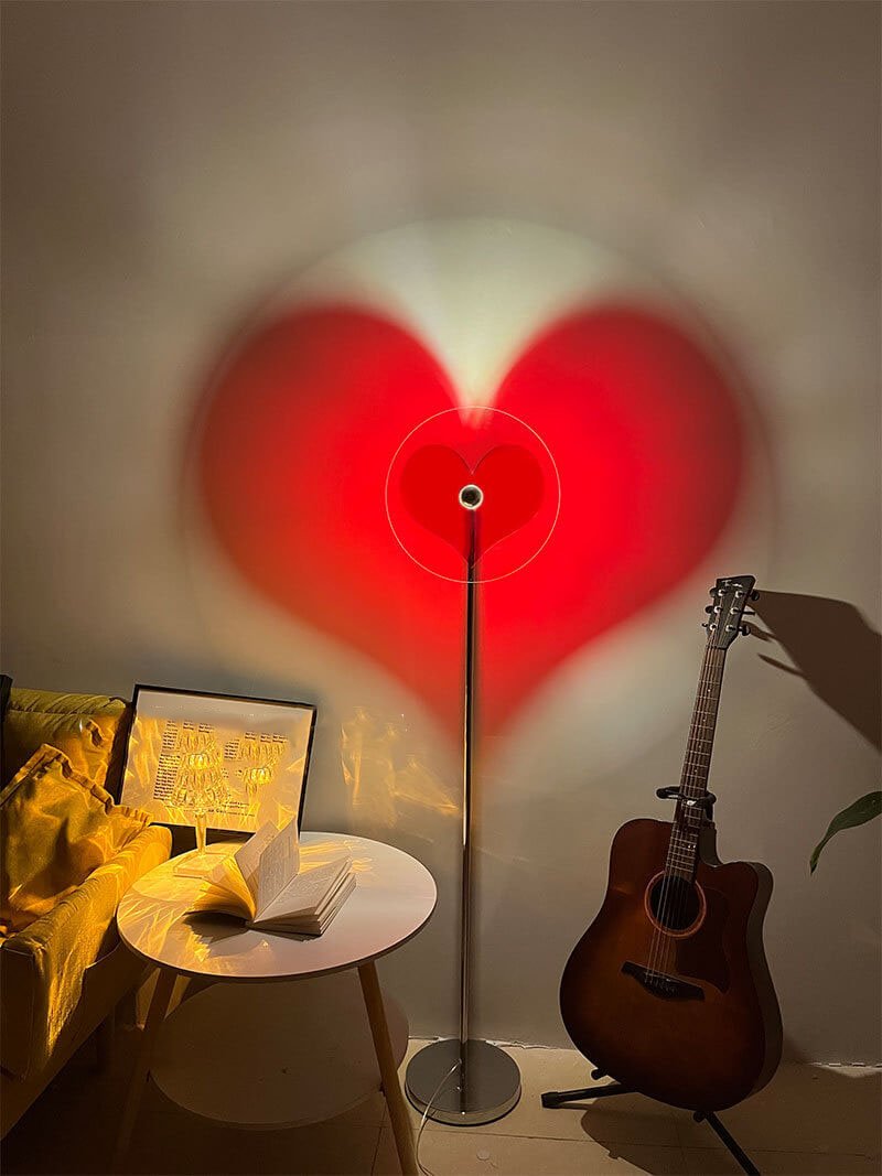 Creative Heart-Shaped 1-Light LED Standing Floor Lamp with Modern Vibes