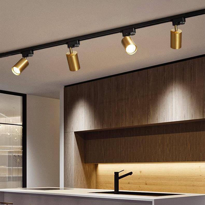 Modern Tubular LED Track Lighting Fixture - Flush Mount, 3/4/5-Light Options