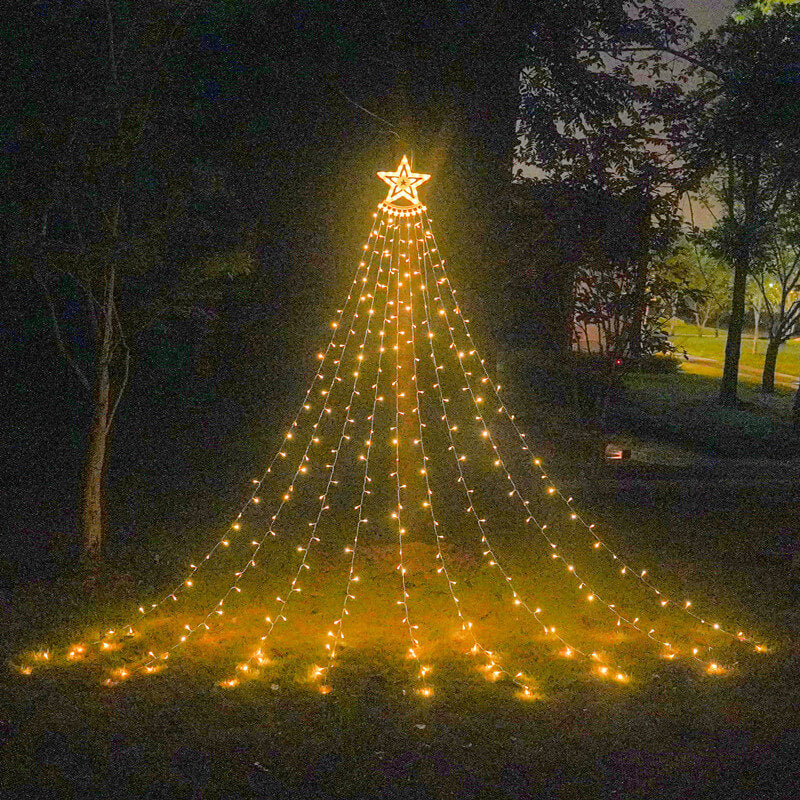 Star Waterfall LED String Lights - Christmas Meteor Shower for Holiday Decor
