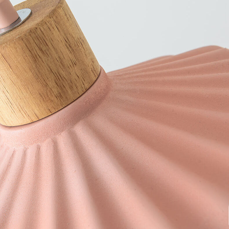 Chic Modern Macaron Cement Scalloped Shade 1-Light Pendant Light