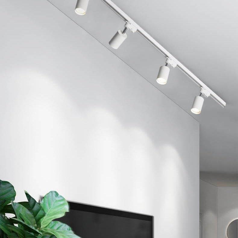 Modern Tubular LED Track Lighting Fixture - Flush Mount, 3/4/5-Light Options