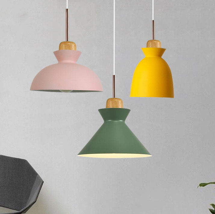 Nordic Macaron Metal 1-Light Pendant Fixture