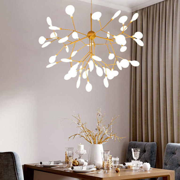 Modern Metal Branches LED Chandeliers - 27 or 36 Firefly Lights