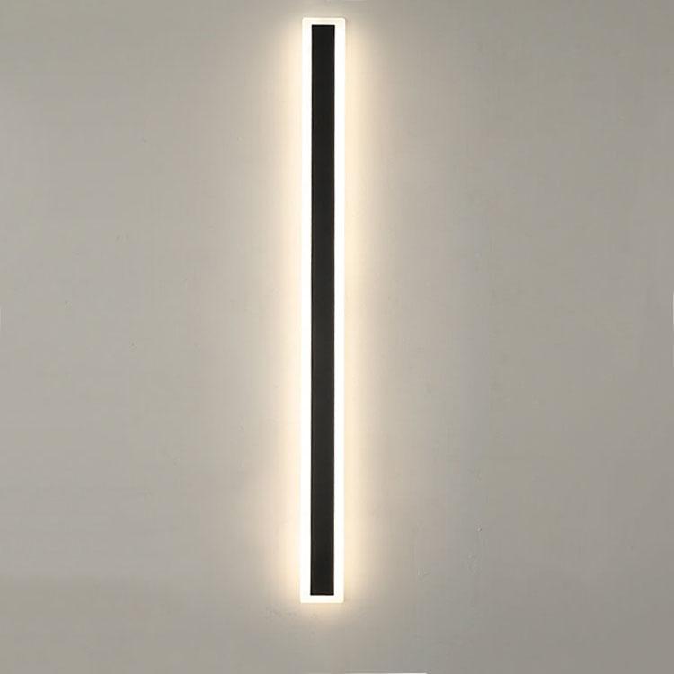 Sleek Elongated Bar 1-Light LED Outdoor Wall Light – Waterproof Acrylic Fixture